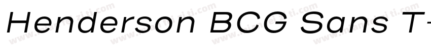 Henderson BCG Sans T字体转换
